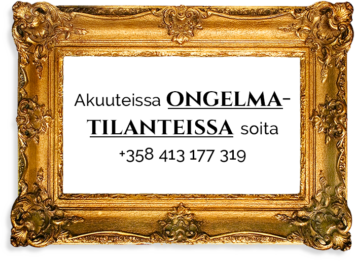 Akuuteissa ongelmatilanteissa soita +358 413 177 319