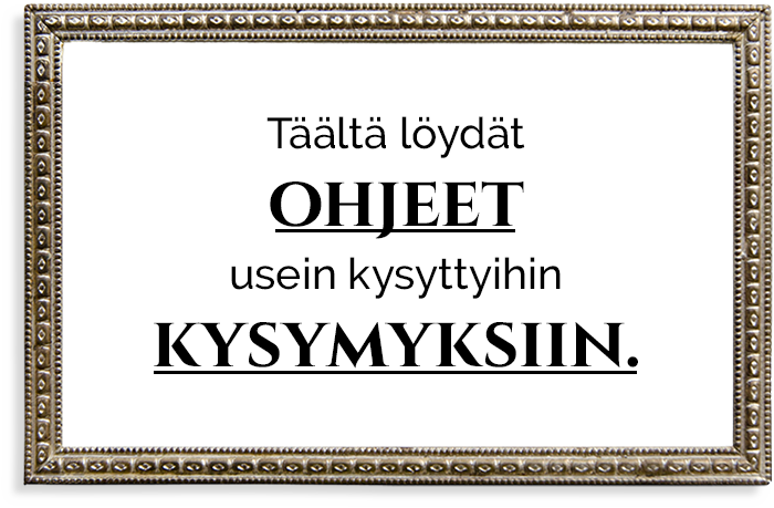 Täältä löydät vastaukset usein kysyttyihin kysymyksiin.